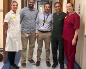 Featured from left to right: Jenna Gale, Dental Nurse; Arif Razzak, SAS Oral and Maxillofacial Surgery Doctor; Khaled Borghol, Oral and Maxillofacial Surgery Consultant; Anish Patel. Orthodontic Consultant; Leonie Seager, Orthodontic Consultant